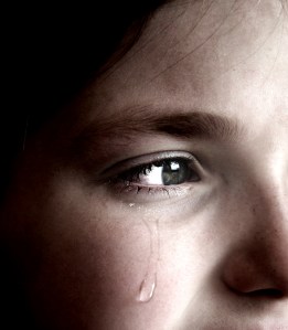 Girl Crying with Tear